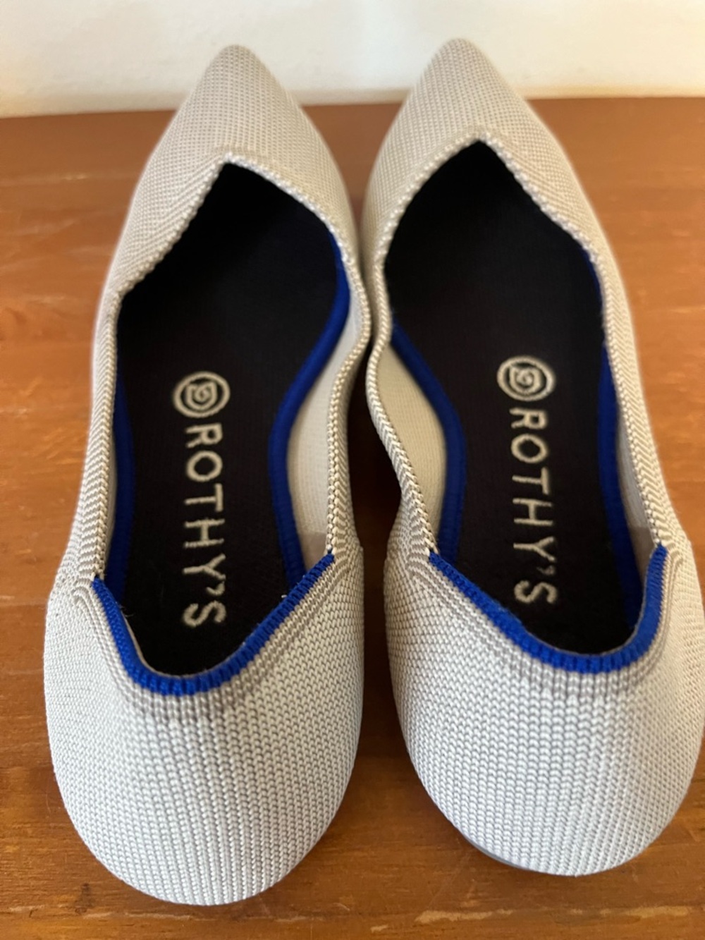 Rothy's The Point Grey Flax Birdseye Ballet Slip On Flats Women's Size 6.5 - Picture 4 of 11
